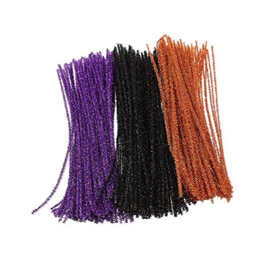 HOODANCOS 300Pcs Glitter Chenille Stems Crafting Supplies for DIY Art Projects Creative Decorative Sticks for Adults for Crafting and Present Making Random Color