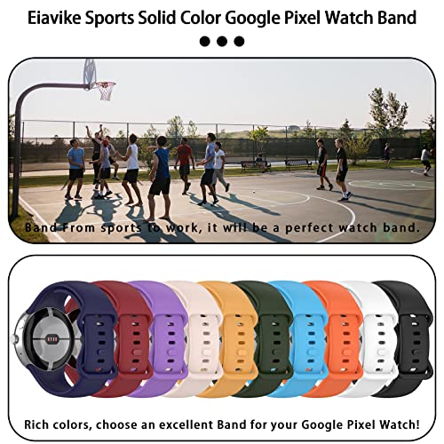 Image of Band Compatible with Google Pixel Watch Soft Silicone Sport Watch Bands Replacement Watch Strap Bracelet for Google Pixel Watch Smartwatch Accessories