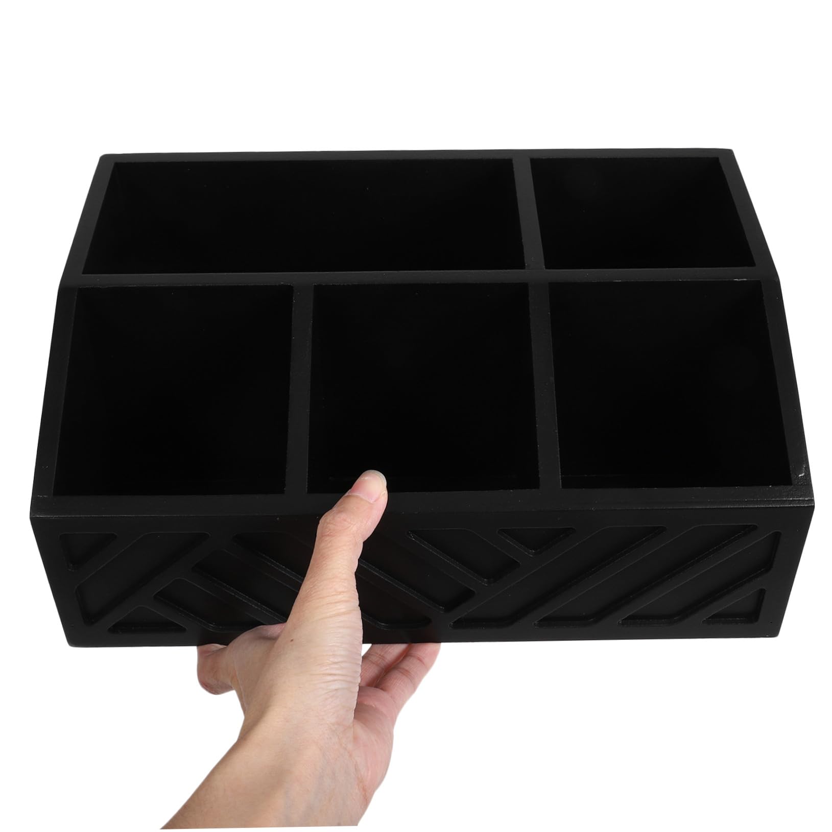 Boîte de Rangement Compartimentée en Bois Massif pour Sachets de Thé et Café, Organisateur de Comptoir Polyvalent, Grosse Capacité, pour Maison, la Cuisine et Bureau, 1 Unité