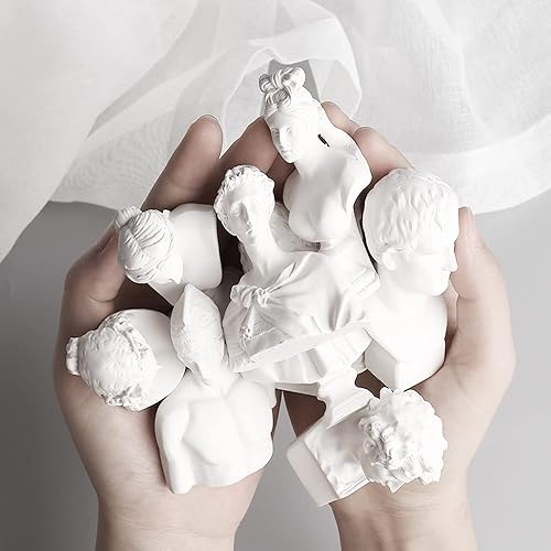 Miniatura 3 de Juego de mini figuritas griegas de busto y esculturas, pequeña estatua estética de diosa para estantes, mitología, decoración del hogar,