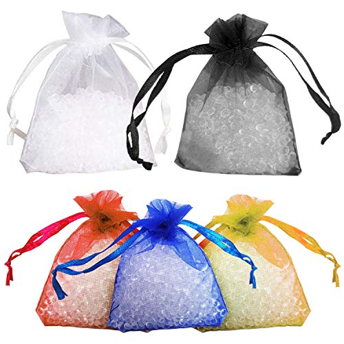 PlayCraftz Unscented Aroma Beads (1lb) with 5 Free Organza Sachet Bags in various colors for making Air Fresheners for the Home, Cars, Office and for Arts and Crafts Activities.