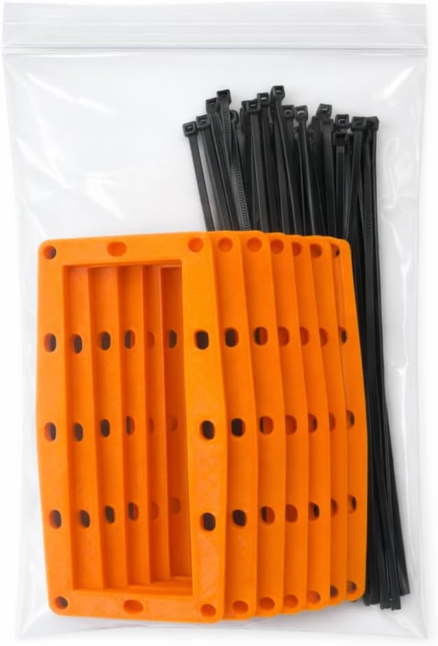 8 Pack Turtle Reduction Devices, Turtle Excluder for Crab Pots Crabbing, 32 Zip Ties Included, Easy Install, 1.75" × 4.75" for MD, VA, NY, DE. Made in The USA