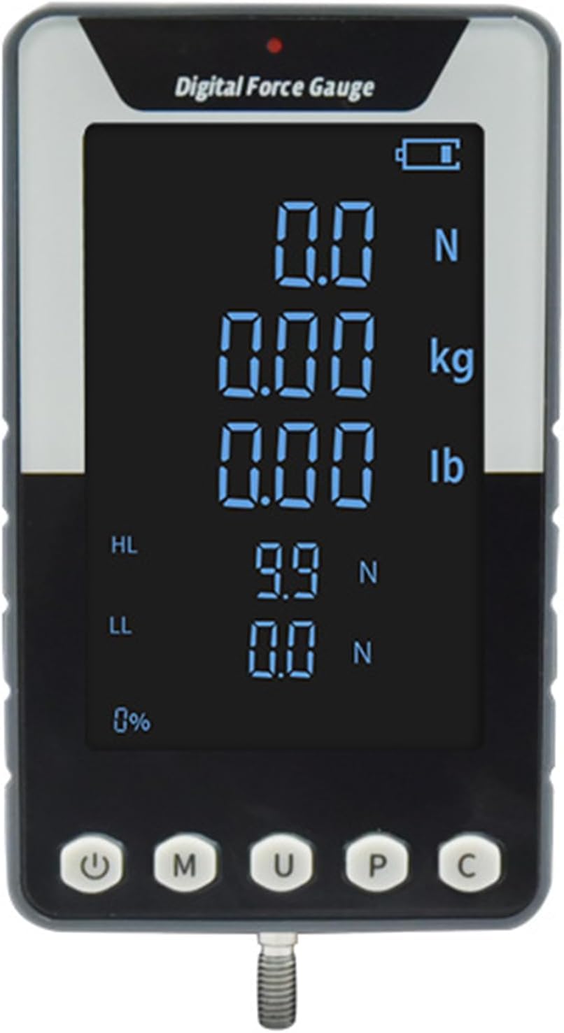 MiBoce Digital Force Gauge, Push And Pull Tester, With 5 Pcs Probe, 3 Measurement Units N/kg/lb, Accuracy Value 0.5%, Rechargeable High Precision Dynamometer, For Compression/tension Tester 300N