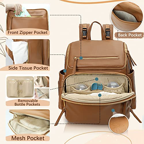 Omanmoli FA220704-2NEW Diaper Bag Backpack Baby Diaper Bag Leather thumb #2