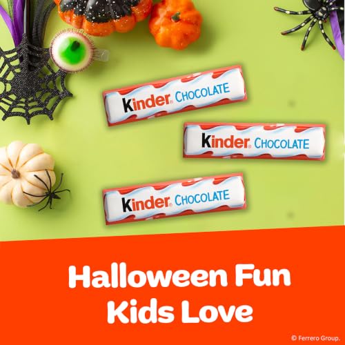 Kinder Chocolate, 18 Four Count Packs, Halloween Candy Chocolate, 1.8 oz | Chocolate candy individually wrapped, smooth chocolate candy bars with creamy milky filling for snacking or parties - image 3