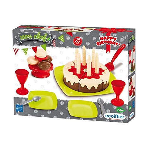 Ecoiffier – Plateau Cup Cake Complet – Imitation Gâteaux Et Thé – Jouet Cuisine Enfant Dès 18 Mois – Fabriqué En France