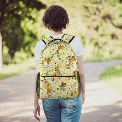 Sac à dos de voyage décontracté avec feuilles peintes pour weekend