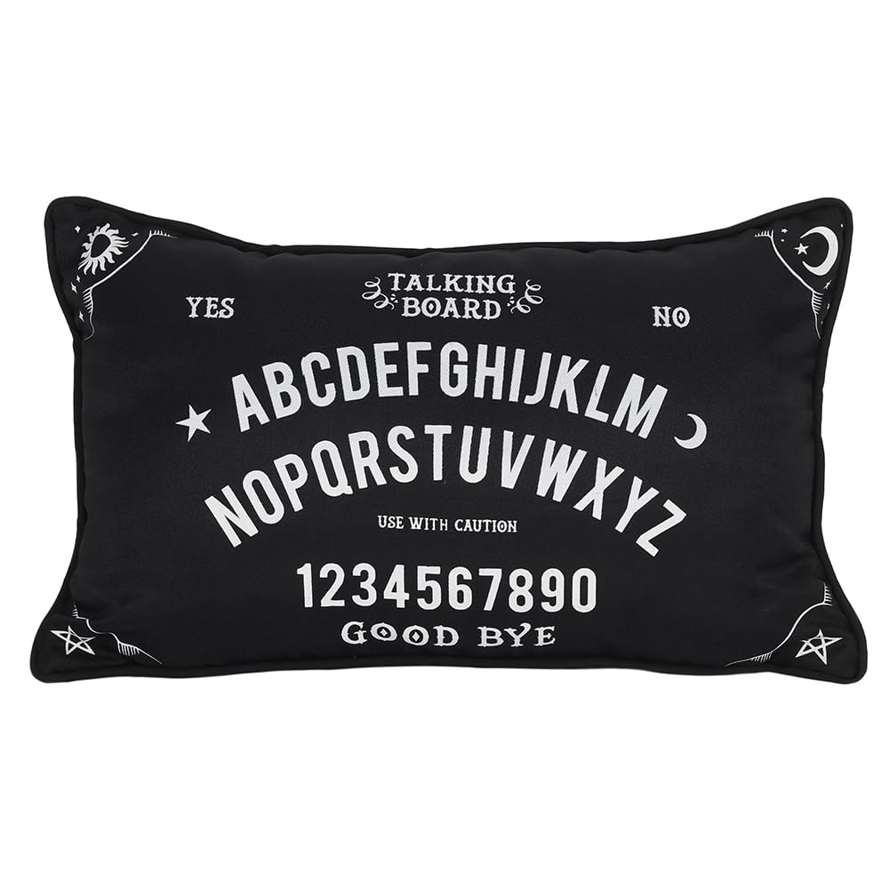 Spirit Of Equinox Black Rectangular Cushion - Ouija/Spirit Board - Home Furnishings - Wiccan/Witchcraft