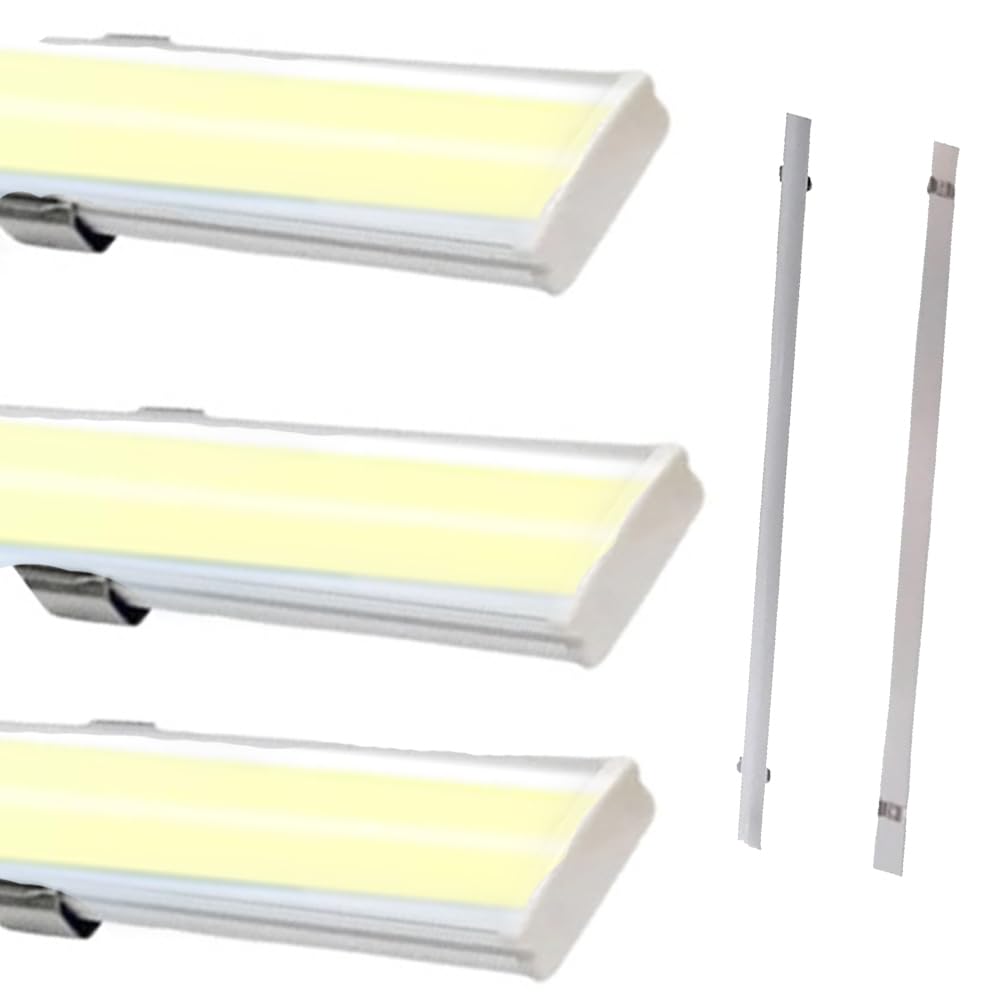 PROZONE 12V DC LED Interior Light Bar, 12IN 1 Foot 1400LM 10W, DC 12v led Strip Lights of Aluminium for Enclosed Cargo Trailer Car RV Van Truck Camper