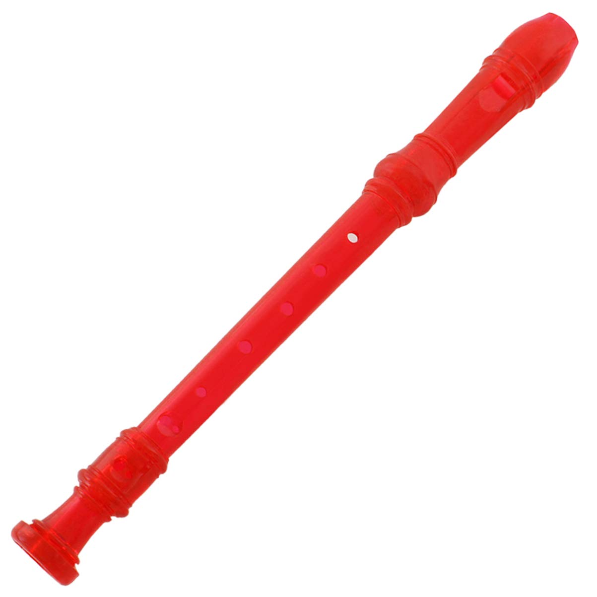 Exceart Soprano Descant Recorder 8 Hole Flute Music Instrument Red