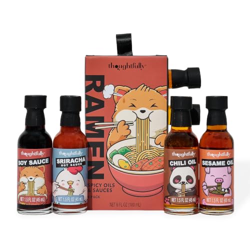 Ramen Sauce Gift Set, Asian Flavor Oils, Sauces & Seasonings, Set of 4