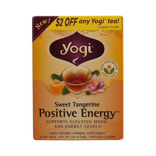 Yogi Positive Energy Herbal Tea Sweet Tangerine - 16 Tea Bags - Case of 6 - HSG-1118876