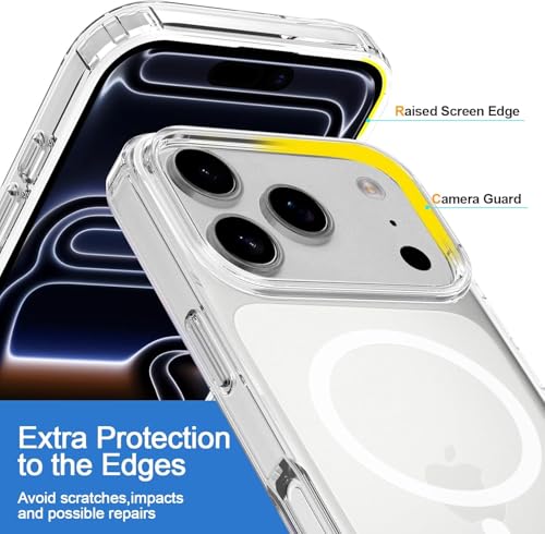 Image of QsmQam Compatible with iPhone 17 Pro Max Back Case Cover | Ultra Hybrid | Compatible with MagSafe| Military-Grade Protection| Transparent Back Case - (Polycarbonate|Clear)