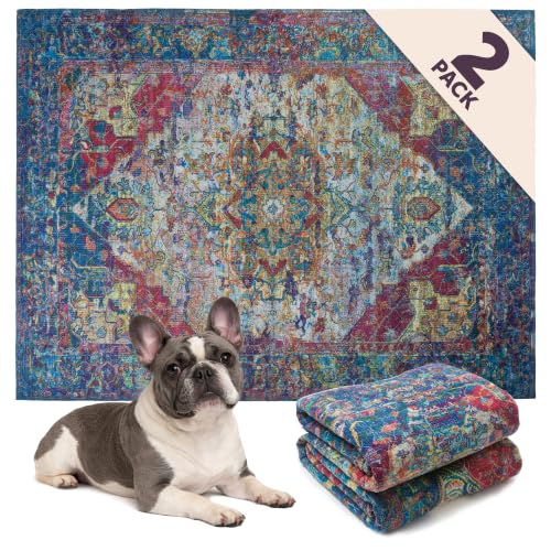 Image of Lovewag Reusable Washable Dog Pee Pads, Bohemian Jewel 36x48, 2 Pack