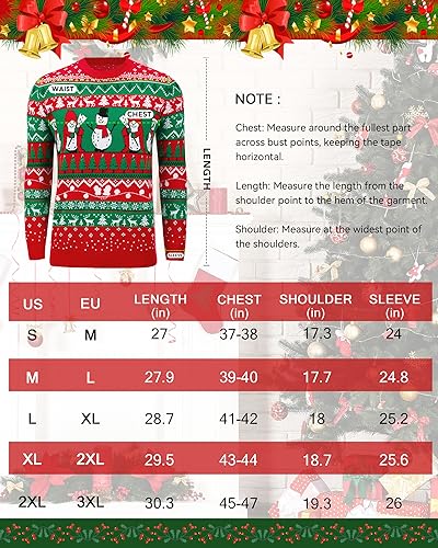Runhit Ugly Christmas Sweater Men Unisex Crew Neck Knitted Ugly Christmas Sweater Women Funny Pullover For Holiday 6 Runhit Ugly Christmas Sweater Men Unisex Crew Neck Knitted Ugly Christmas Sweater Women Funny Pullover For Holiday - Image 7
