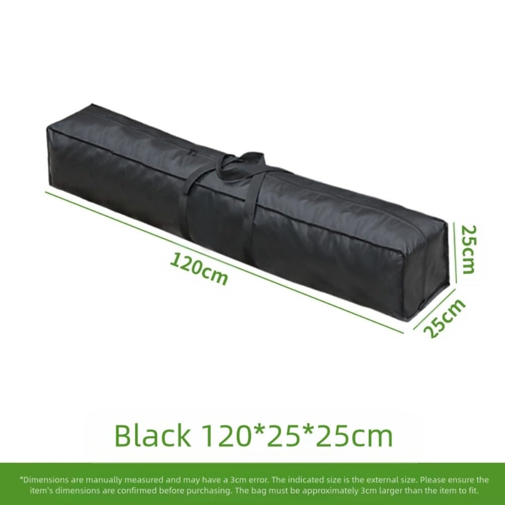 Borsa per treppiedi, per esterni, a striscia lunga, pieghevole, per tappetini, coperte, attrezzature fotografiche, treppiedi, nero (120 x 25 x 25 cm)