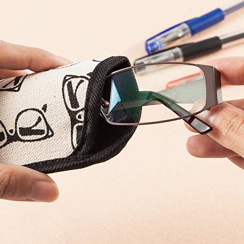 Image of TRIUMPH VISION 3 Pack Reading Glasses Pouch Soft Case Eyeglass Sleeve Slim | Alternative to Bulky Case in bag, Lightweight Lined Padded Protect Optical lens Slip in, Cute Pattern Portable for Daily Use