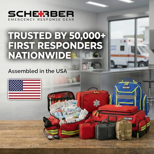 Image of Scherber Vehicle IFAK Emergency Trauma Kit | 95+ Medical Supplies & Equipment, NAR Tourniquet & CPR Mask | Fully Stocked Rip Away Molle Pouch for Car, Home & Professional First Aid | Ultimate, Black
