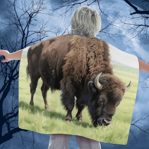 Disfraz capa reversible de bisonte americano para Halloween miniatura 5