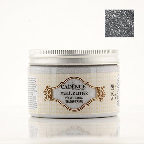 Cadence Pasta de Relieve Textil Glitter Plata 150ml Ref. 15835