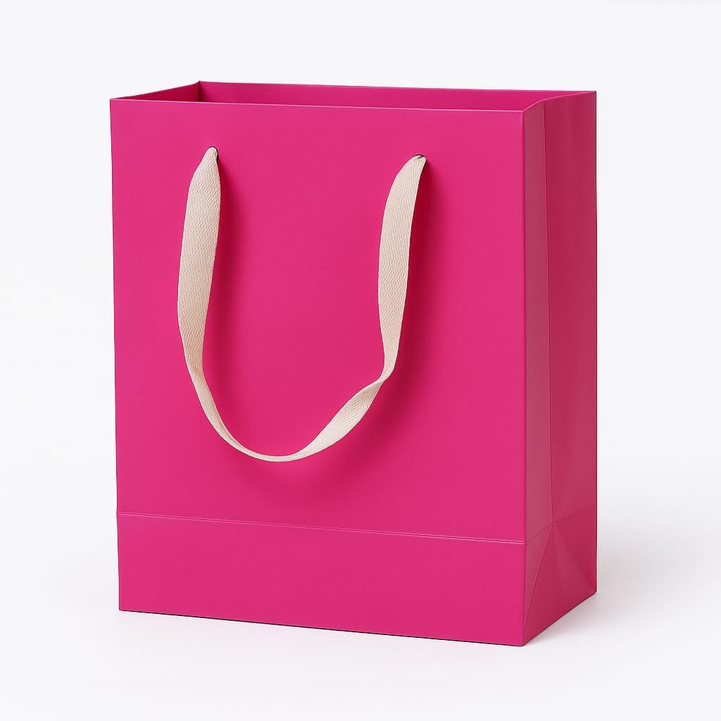 Aosric Pink Gift Bags With Handles - 30 Pack 10x4.5x11 Inch Durable Cardstock Bags For Parties & Retail - View #9