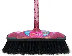 1 VASSOURA VERONA COMFORT PINK (PELO ANIMAL) COM CABO