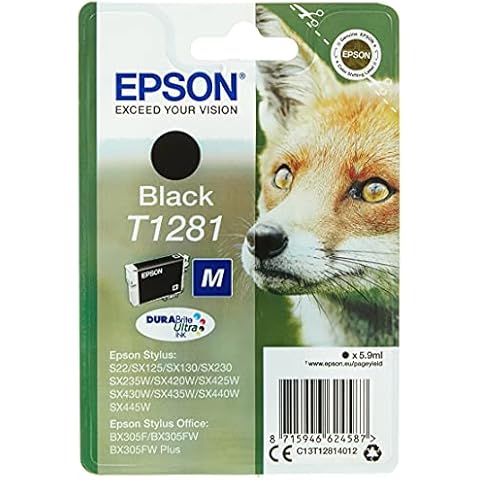Epson T1281 Black Fox Genuine, DURABrite Ultra Ink Cartridge Cover