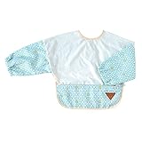 10mois(ディモワ) - BOBO お食事ポーチロン 長袖 トーテム ブルー 8526