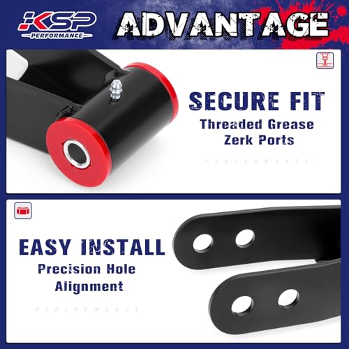 Image of KSP 2inch Rear Drop Shackle Kit for 99-19 Sierra Silverado 1500