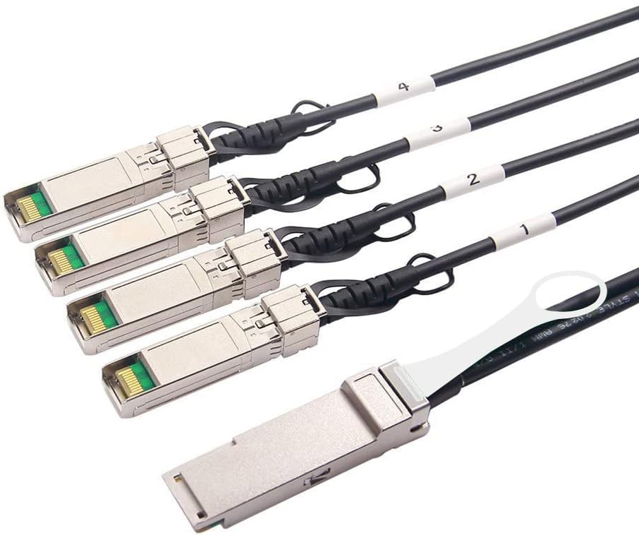 Exсluѕіvе 40G QSFP+ to 4xSFP+ Breakout DAC - 40GBASE-CR4 Passive Direct Attach Copper Twinax QSFP to SFP Cable for Cisco QSFP-4SFP10G-CU5M Devices, 5-Meter(16.5ft) Uр Tо 40% оƒƒ 40G QSFP+ to 4xSFP+ Breakout DAC - 40GBASE-CR4 Passive Direct Attach Copper Twinax QSFP to SFP Cable for Cisco QSFP-4SFP10G-CU5M Devices, 5-Meter(16.5ft)