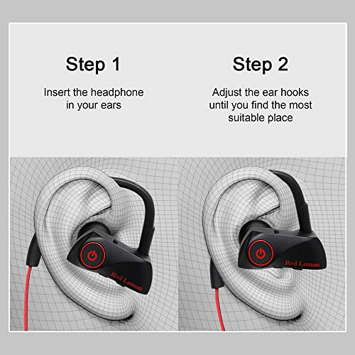 Image of Red Lemon Bolt S280 Bluetooth Sports Stereo Wireless IPX7 Waterproof Headphone (Red-Balck)