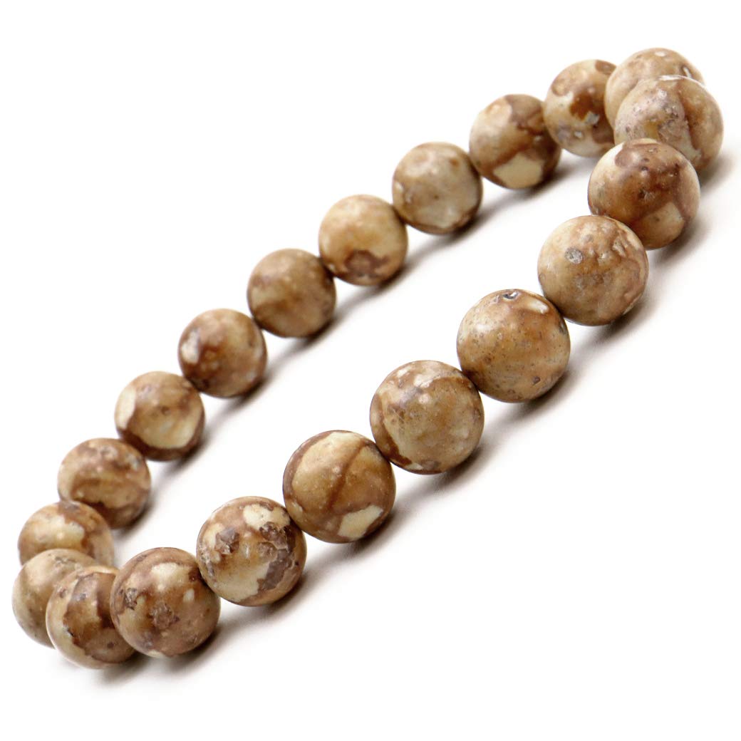 日本の石 新潟県糸魚川産 姫川薬石 ブレスレット 10㎜ 国産 gem-kawasemi_12011000091502105008