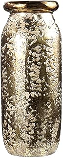 Oairse Vintage Gold Vase for Flowers, Tall 38CM Ceramic Skinny Flower Vase For Decorative Wedding Party Home Table Centerpieces Mantel Bookshelf Living Room Bedroom Decor