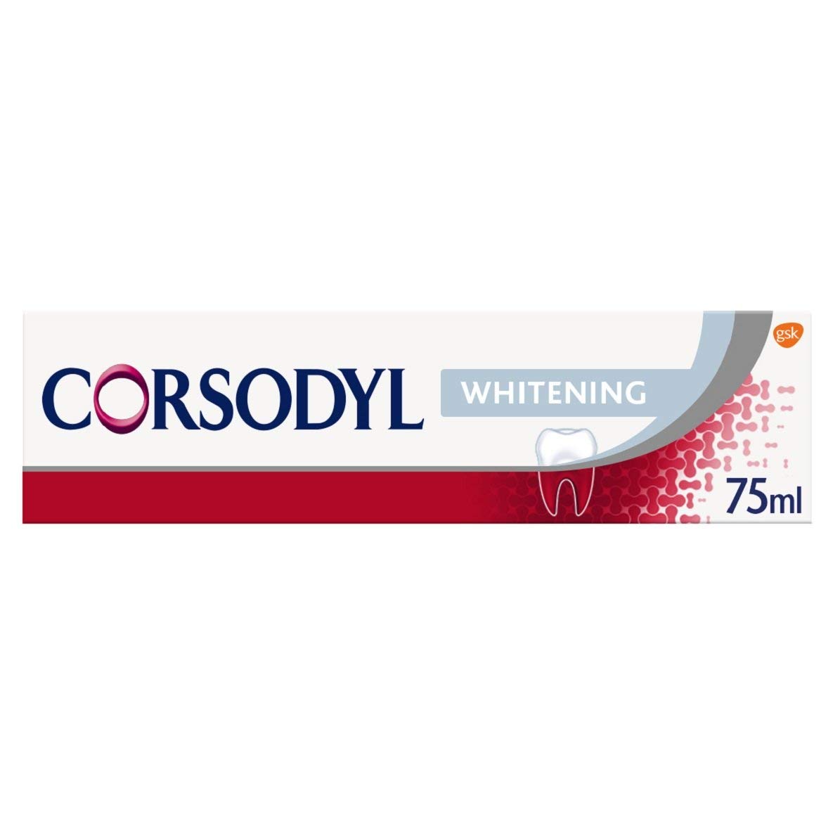 Buy Corsodyl Toothpaste for Gum Care, Fluoride Whitening, 75 ml, Pack