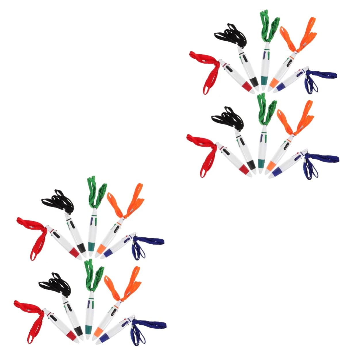 Bolígrafos De Colores Con Cordón Bolígrafos De Punta Fina Retráctiles Para Enfermería Oficina Y Escuela De Unidades 10 Piezas*2