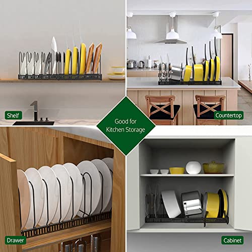 Pan Holder Expandable Pot Rack Pot Lid Holder Pans Organiser with 12