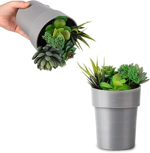 Vista 34 de Maceta con compartimento oculto seguro y secreto, ocultador de llaves secretas, oculta una caja fuerte secreta para llaves (verde)