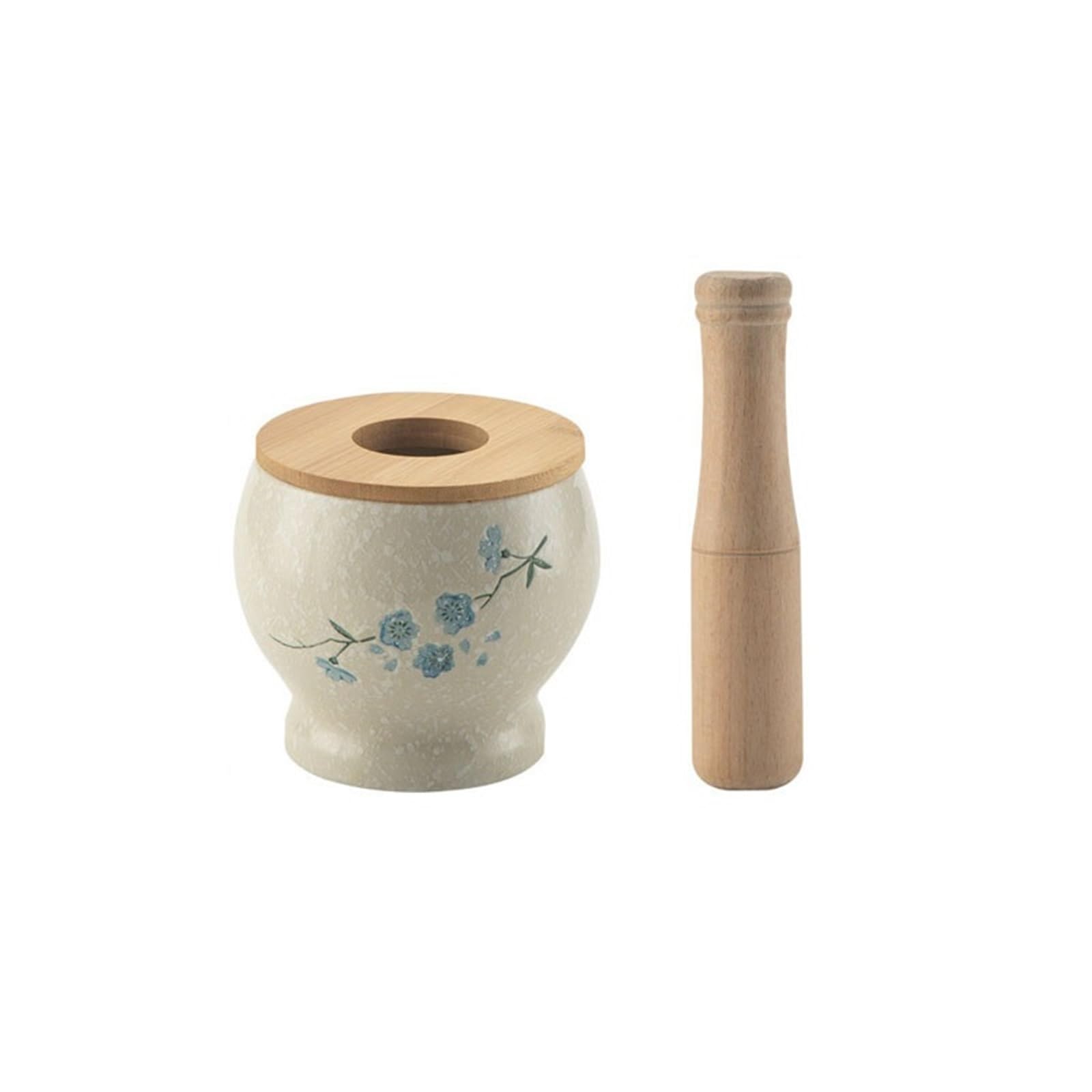 Mortaio con Pestello Mortaio e pestello da Cucina in Ceramica for spezie, Massima capacità di macinazione Molcajete per Pesto o Spezie
