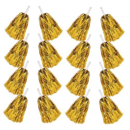 Cadeaux pour enfants : lot de 24 pompons de pom-pom girl dorés pour s'amuser en groupe