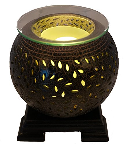 Coo Candles Electric Candle Wax Melt Warmer or Oil Burner Lamp Combo - Jasmine (Brown) - Thumbnail 2