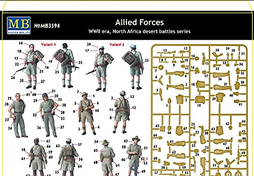Figuras Militares Allied Forces WW II 1/35 Masterbox miniatura 2