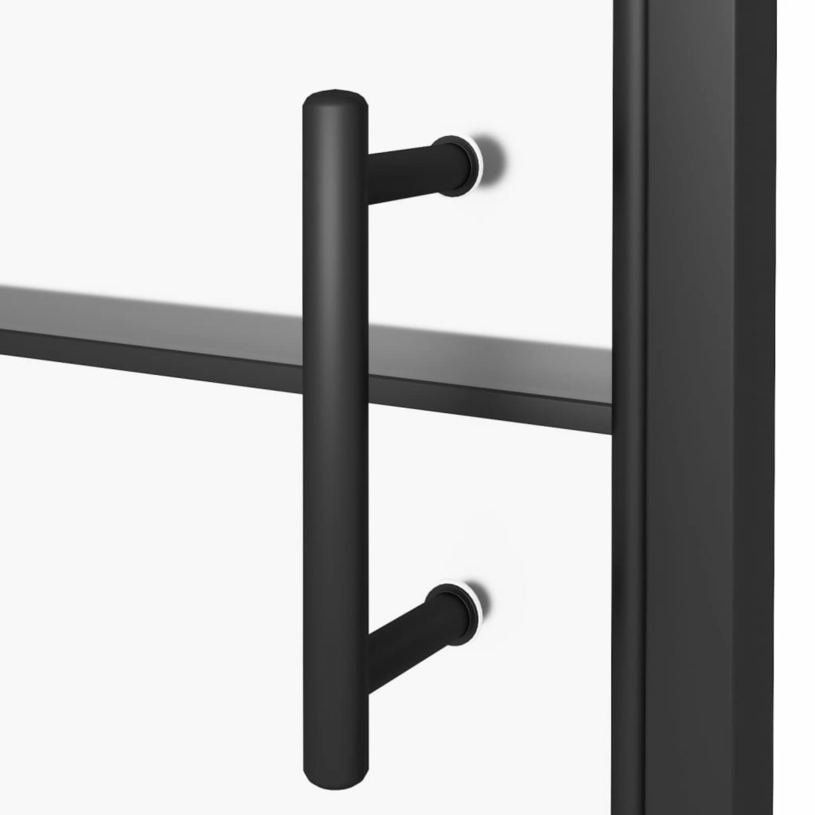Rantry Parete Doccia 81x195cm in Vetro Temperato Semi Smerigliato Nero, Parete Doccia Fissa, Gruppo Doccia a Parete, Parete Doccia Scorrevole, Parete Doccia Walk-in per Bagno