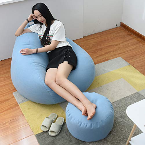 Stockage Jouets Décoration QIUMING Paresseux Pouf Canapés Couverture Chaises Sans Remplissage Lin Décoration Intérieure Décontractée