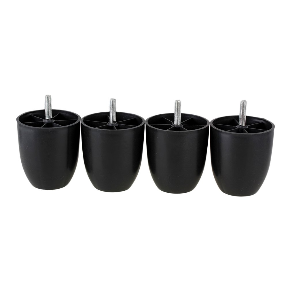 4pcs 80mm Height Plastic Sofa Legs,Black Plastic Furniture Legs Couch