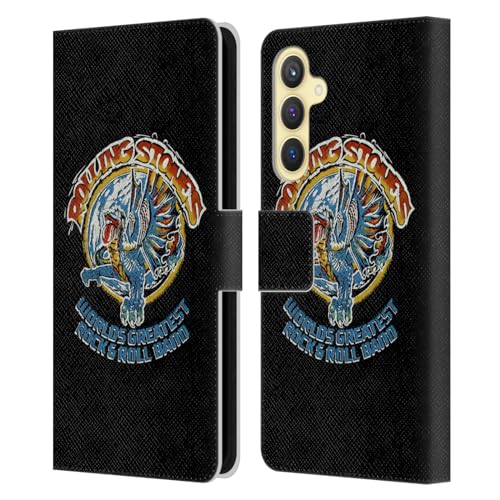 Funda de cuero para Samsung Galaxy S23 FE 5G de The Rolling Stones con tapa libro y tarjetero