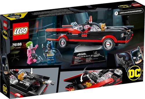 Image of Lego Batman Classic Batmobile 76188 Building Toy with Joker Minifigure Authentic Construction Block Set