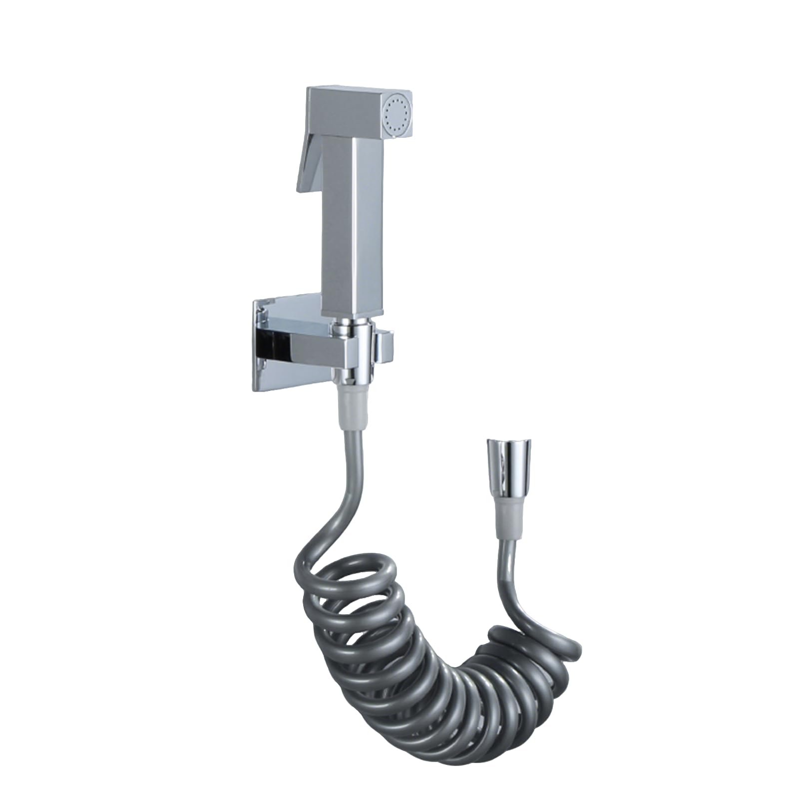 Pulverizador de Bidé de Mano Cromado Ducha Higienica para Wc Latón para Higienico Personal,Tubo de Resorte A