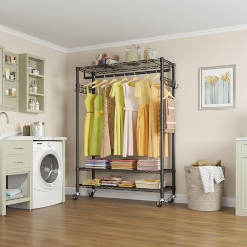 Image of VIPEK R3 Plus Rolling Clothes Rack Heavy Duty Closet for Hanging Clothes