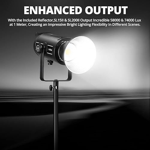 Miniatura 3 de Godox SL-150W - Lámpara LED para estudio fotográfico, 150 W, 5600 K, 16 canales, con soporte Bowens