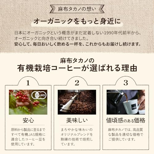 タカノコーヒー オーガニックコーヒー プレミアムビーンズ